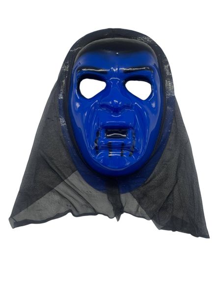 Blue Dracula with Veil Halloween Mask