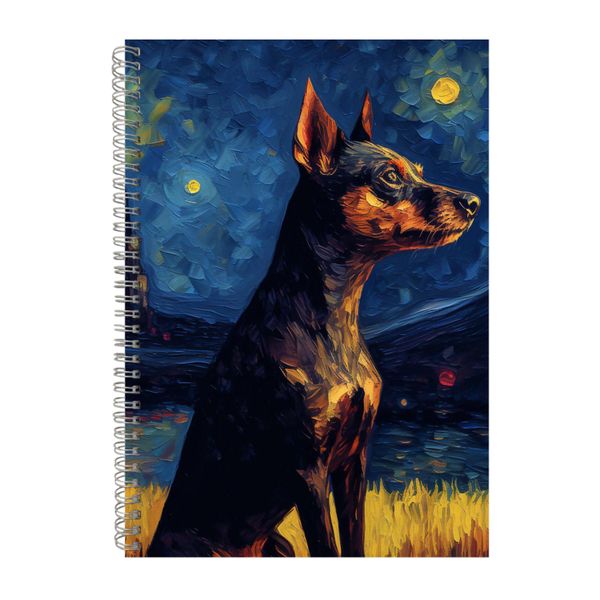 MINIATURE PINSCHER Starry Night Notebook Animal Gift Idea Notepad Pad 113