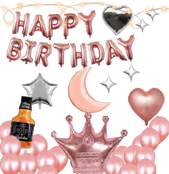 Fantasy Pink Theme Birthday Party Decorations With Fairy Light 0383 -32PCS