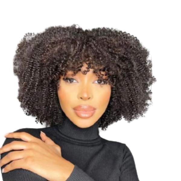 Kinky Brazilian Hair Fringe Wig, "12".