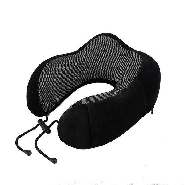 Haiaveng U-Shaped Memory Foam Neck Pillow for Airplane Travel Black