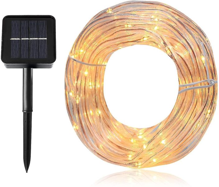 12M Solar Powered String Lights Warm White 100LED