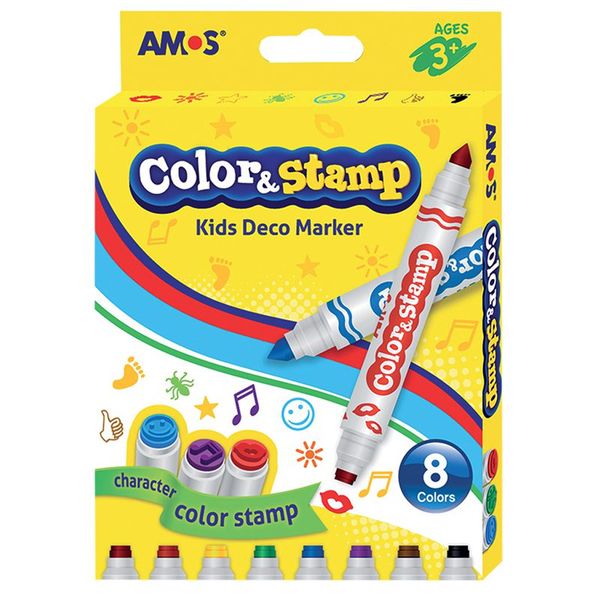 Colour &amp; Stamp Markers - 8 colours (pack of 2)