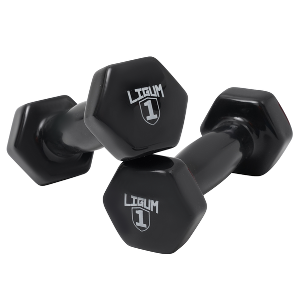 Tec-X - Vinyl Coated Hex Dumbbell - Waterproof Pro Grip Design - Pair