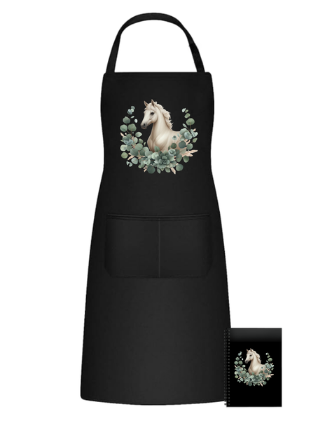 Fun Kitchen Braai Apron - Floral Boho Horse 18