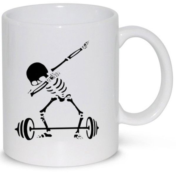 Dabbing Skeleton Gym Gift Coffee Mug (11Oz Standard Size)