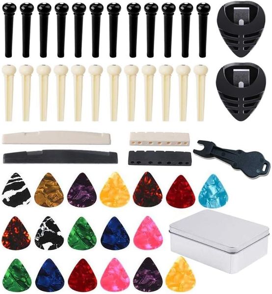 Acoustic Guitar Bridge Pins Pegs Guitar Accessories Kit Guitar (50PCS)