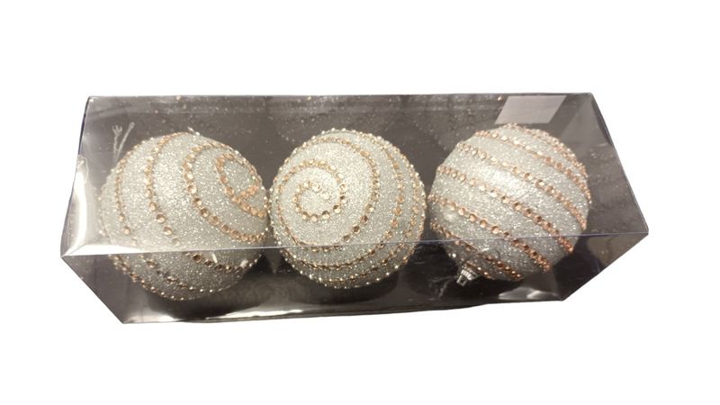 3 Piece Christmas Balls Tree Ornaments For Holidays