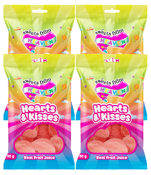 Sweets from Heaven | Hearts Kisses | Sweets &amp; Chocolate Hampers | 50g | 4's