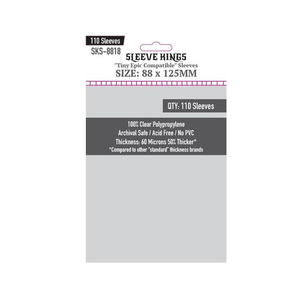 Sleeve Kings Tiny Epic Compatible Sleeves (Size 88 x 125 mm) - 110 Pack