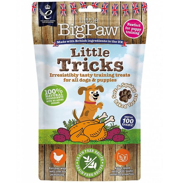 Little Big Paw Little Tricks Treats-(12x90g)Box of 12x 90g|Paw-Shaped