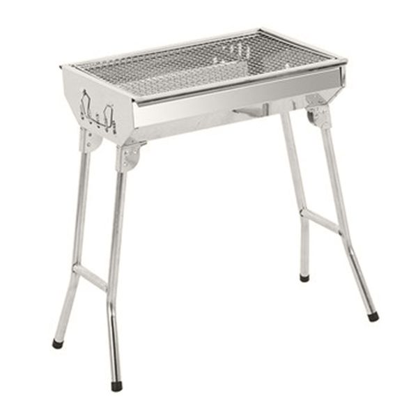 Stainless Steel Outdoor Foldable Standing BBQ Grill - Braai Stand (8802)