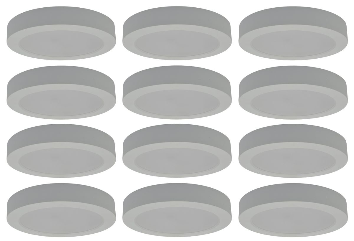 Hello Today Round LED Surface Panel Light 6W 122mm Diameter - 12 Pack