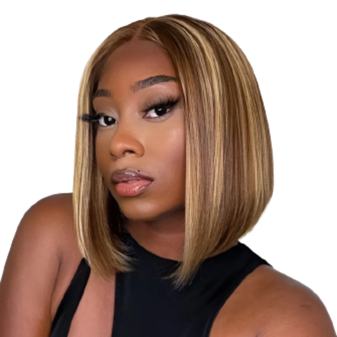 Highlight Brazilian Bob Cut Hair Wig, 4x1 Part Closure wig | Shop Today ...