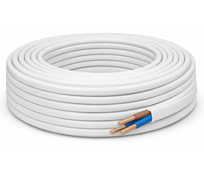 SABS Approved 1.5mm Flat Twin &amp; Earth Cable - 50m Roll