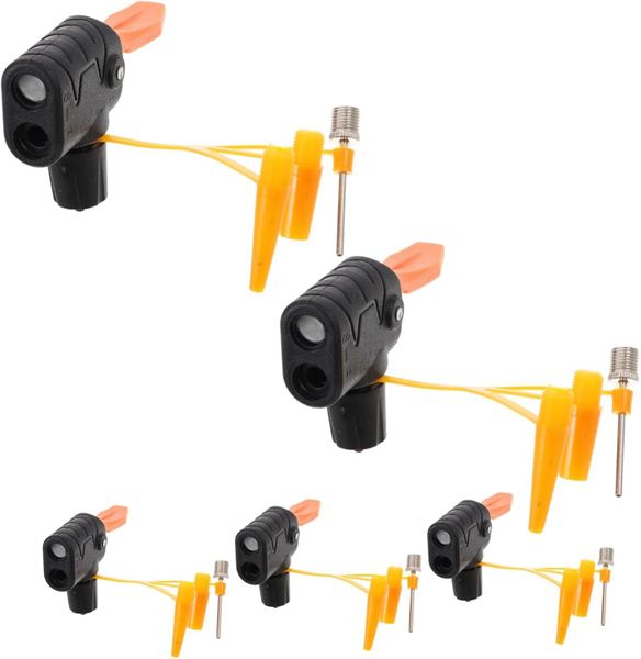 Portable Bike Air Pump Head 5Pieces Set Multinational Use Dual Valve
