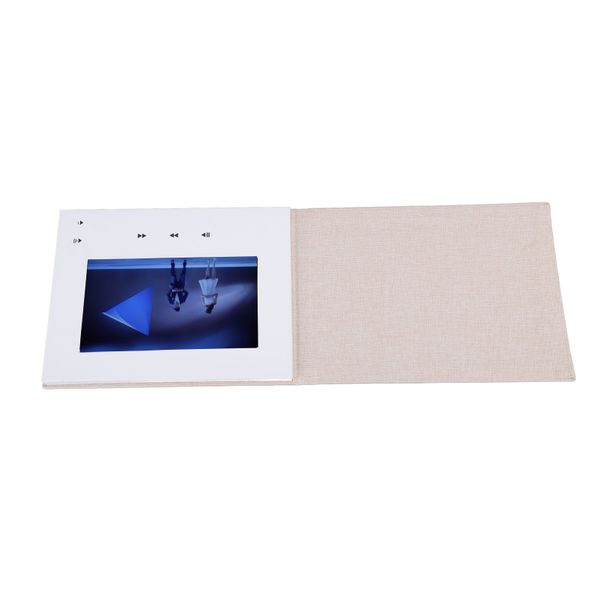 7" Linen-Finish Video Greeting Card with HD Screen