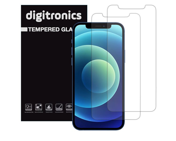 Protective Tempered Glass for iPhone 12 / 12 Pro - Pack of 2