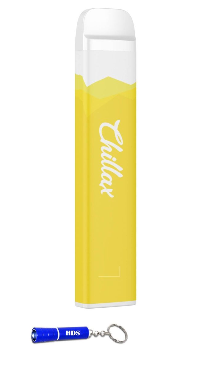 Chillax 1500 Puffs Cream Cheese Cake with HDS Branded Keyring Torch