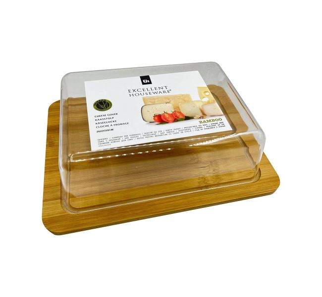 Excellent Houseware Bamboo Cheese Dome