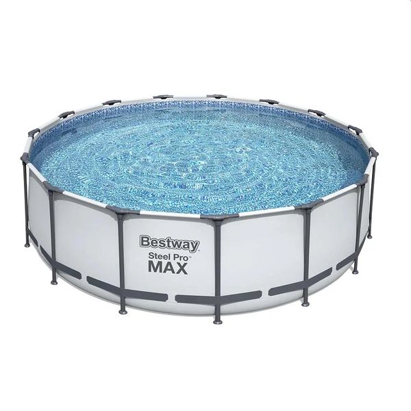 Bestway 457cm x 122cm Steel Pro MAX Frame Pool Set -Grey (16000L)