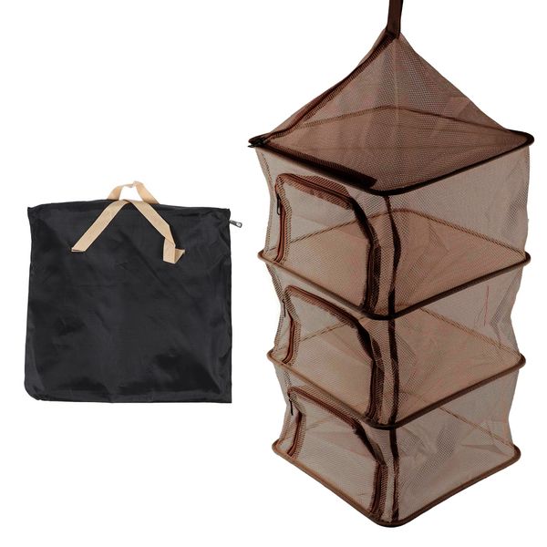 4 Layers Dry Rack Net Hanging Dry Bag Rack Foldable Hanging Mesh Dryer