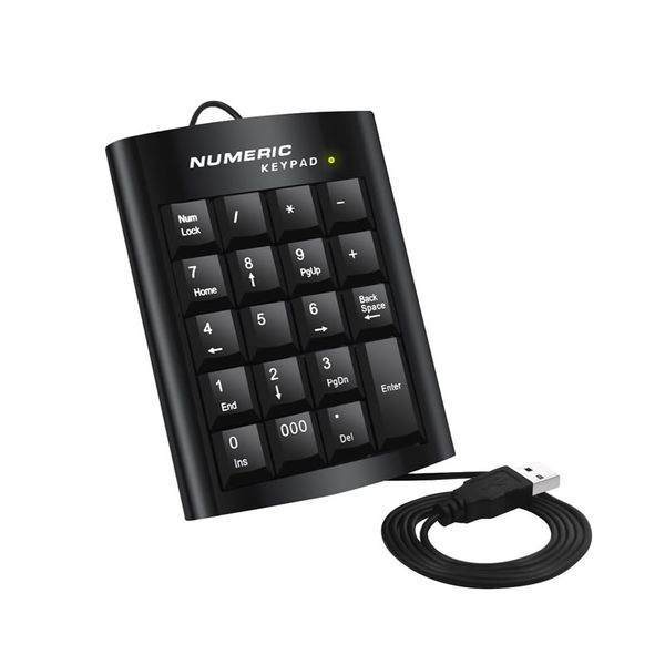 Ergonomic One Hand USB Wired Numeric Keypad