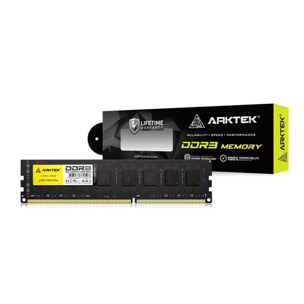 Arktek 8GB DDR3 1600MHz Desktop RAM | High-Performance DIMM Memory