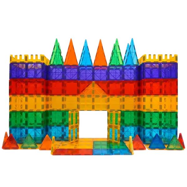 Kids-Up Magnetic Tiles Large Building Toy Set - 120 Pieces