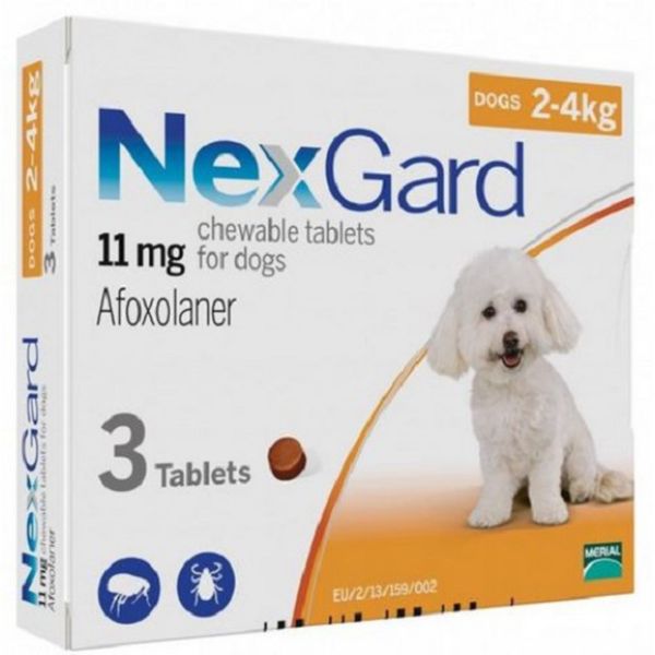 NexGard Chewables Tick &amp; Flea Control for Small Dogs - 3 Tablets