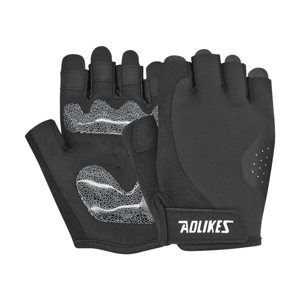 AOLIKES 1 Pair Anti Slip Half Finger Cycling Gloves Bicycle Glove Gym Glove