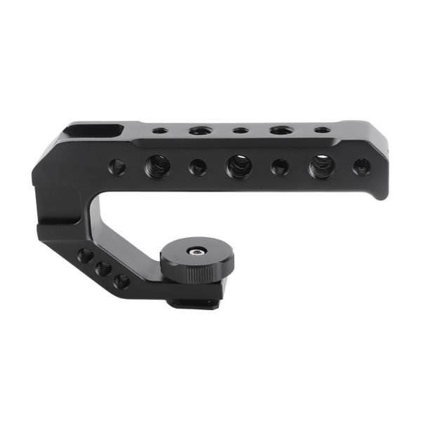 Universal Aluminum Handle with 3 Cold Shoes and Screw Mounts