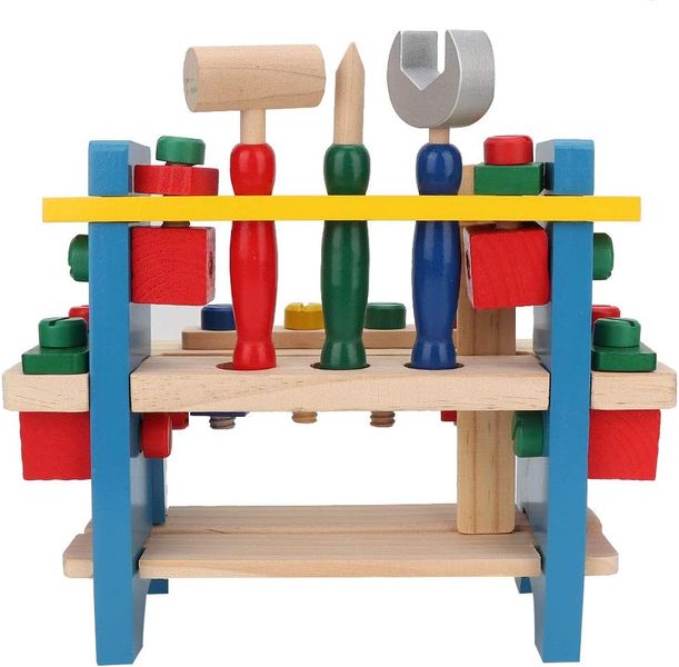 Kids Puzzle Combine Tools Nuts Sets Wooden Educational Toys Playset