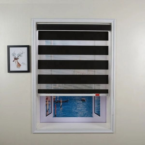 Day Night Blinds For Windows-P Black image