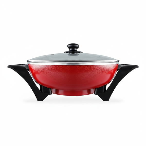 1500W Aluminium Electric Wok with Non-Stick Coating, 5L