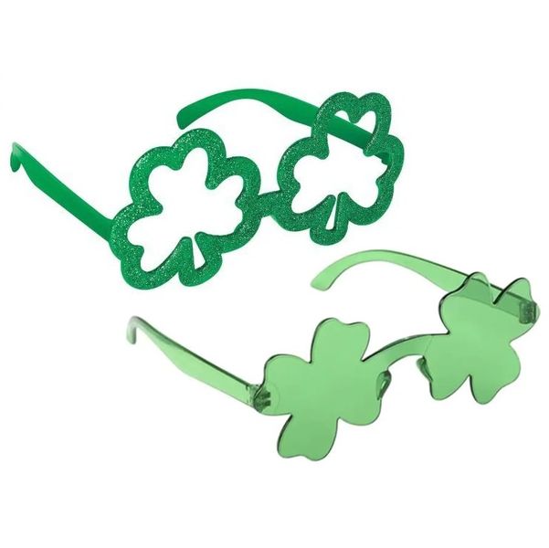 St Paddy's Day: St Patrick's Day Shamrock Party Eye Glasses (Set of 2)