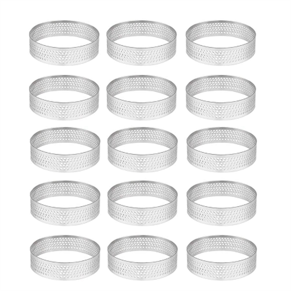 Heat-Resistant Perforated Cake Mousse Ring Round Ring