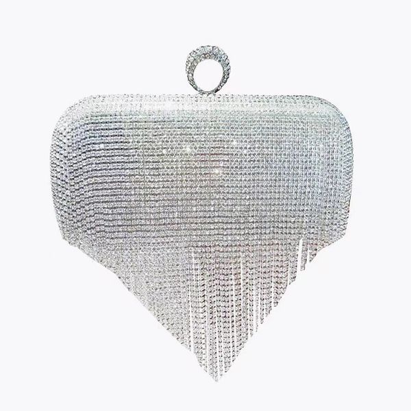 Luxury Diamonds Tassel Evening Clutch Bags