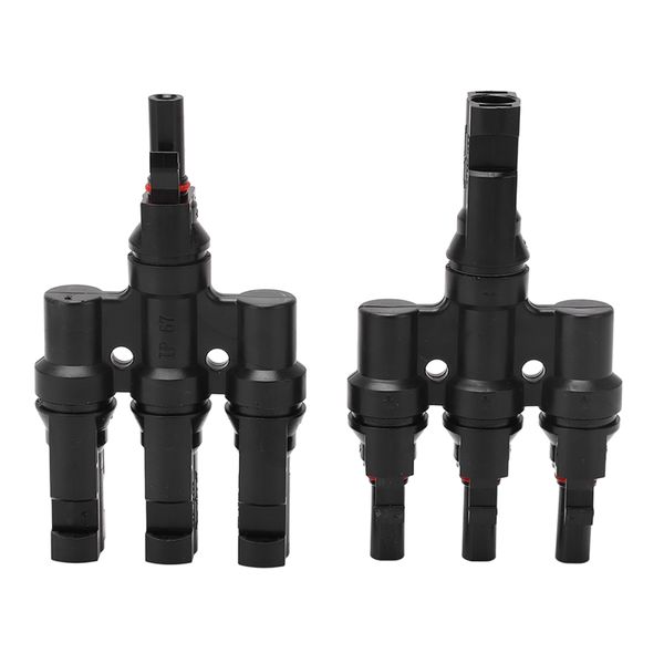PV Branch Connector 1 to 3 Male &amp; Female 50A 1500V DC IP67 for Solar Panels