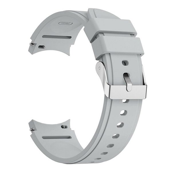 Silicone Band Compatible with Samsung Galaxy Watch 4/5/6/7/7FE - Light Grey