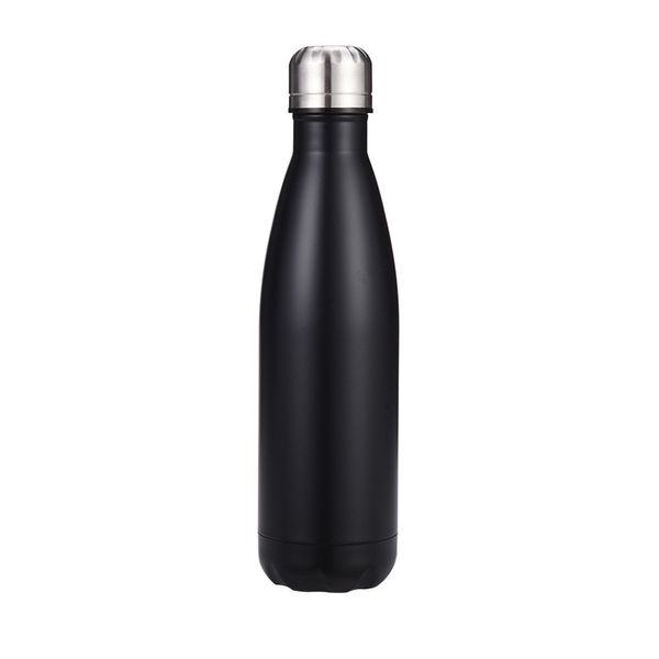 Water Bottles 17oz Reusable Metal Stainless Steel , Vacuum Insulated -Black
