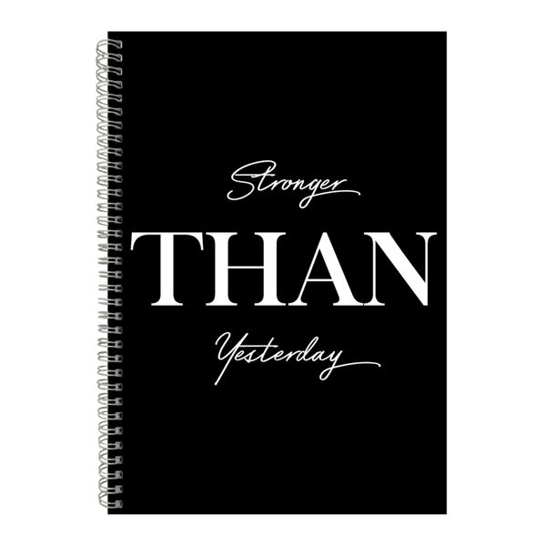 Stronger A4 Notebook Spiral Lined Motivational Sayings Graphic Notepad 153