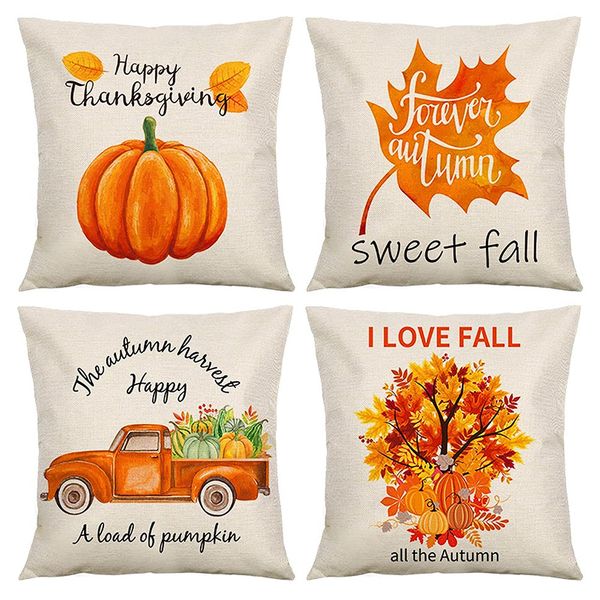 Pillow Covers For Fall Decor 18X18 Set Of 4 Farmhouse Decorations