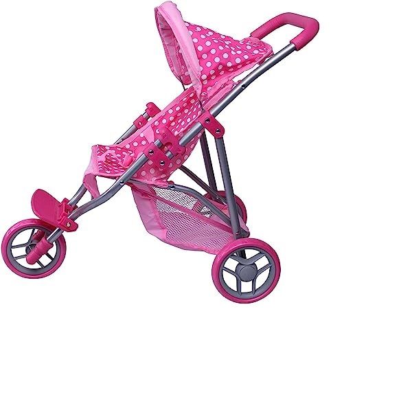 Baby Doll Stroller Pink &amp; White Detail