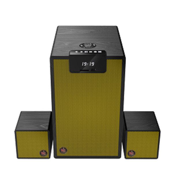 AV Love AVL 3 Bluetooth 2.1 Stereo Speaker System Black Oak and Orange