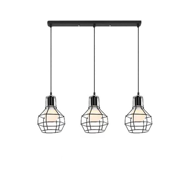 Dr Light Metal Pendant with Cage Pattern - Long 3 Cover