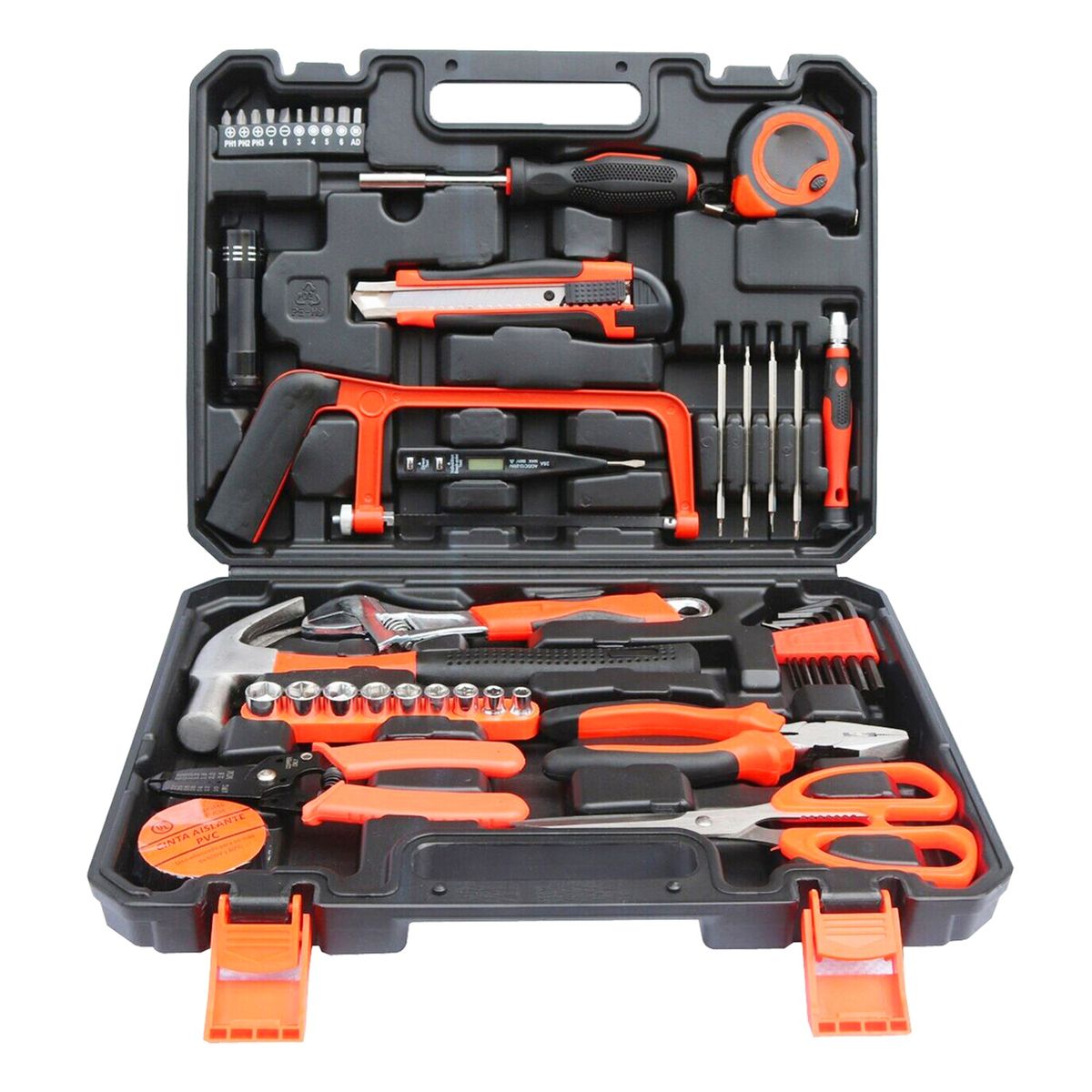 Hand Repair Tool Basic Household Hardware Tool Set with Wrench & Hammer - 45 Piece