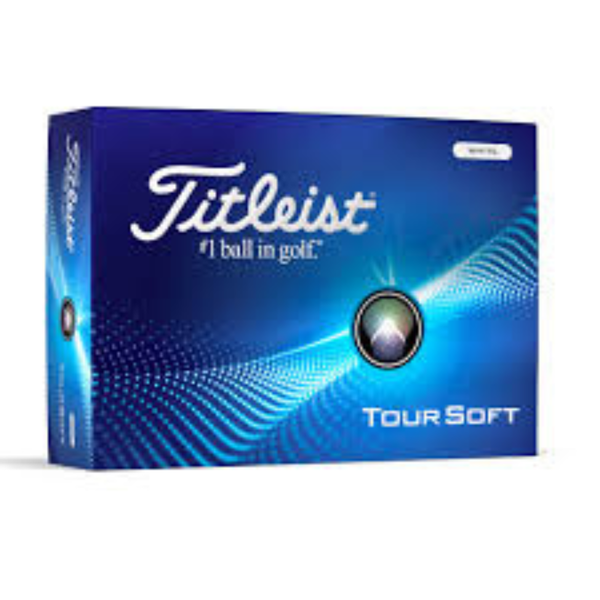 Titleist Tour Soft White Golf Balls - Soft Feel Distance - Dozen