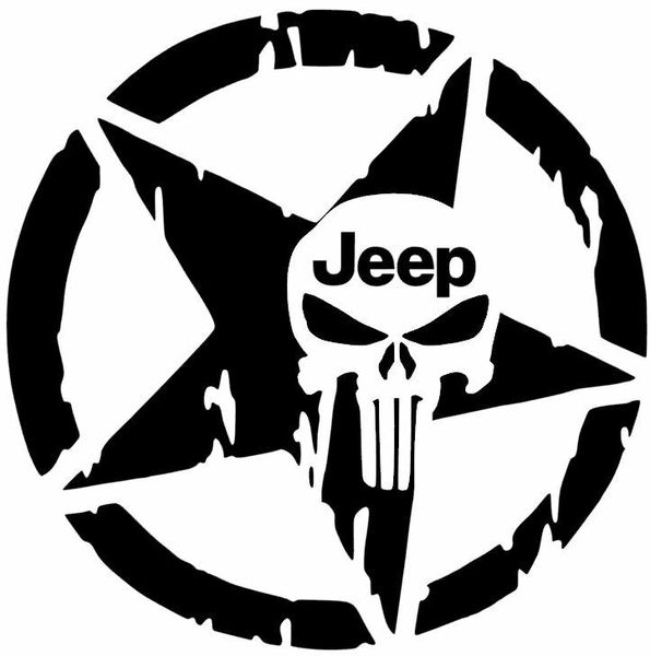 Decal Stickers Vinyl For SUV Bakkies Jeep FJ Cruiser - Punisher - 48cm