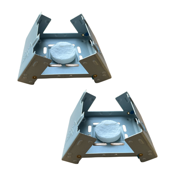 2 Pack Compact SenSii Camping Stoves with 4 Long Burning Fuel Tablets